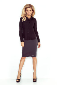 Morimia Black blouse - buttons MM 016-3