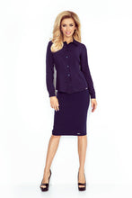 Load image into Gallery viewer, Morimia Navy blue blouse - buttons MM 017-3