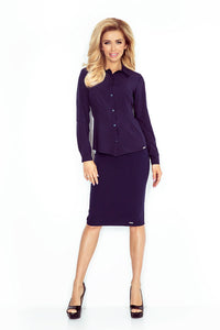 Morimia Navy blue blouse - buttons MM 017-3