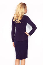Load image into Gallery viewer, Morimia Navy blue blouse - buttons MM 017-3