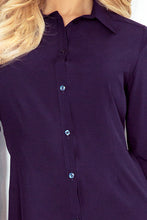 Load image into Gallery viewer, Morimia Navy blue blouse - buttons MM 017-3