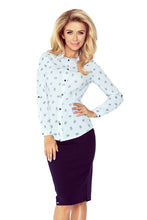 Load image into Gallery viewer, Morimia White blouse with dandelion - buttons MM 017-5