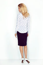 Load image into Gallery viewer, Morimia White blouse with dandelion - buttons MM 017-5
