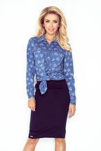 Load image into Gallery viewer, Morimia Shirt with pockets - jeans + hearts MM 018-2
