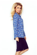 Load image into Gallery viewer, Morimia Shirt with pockets - jeans + hearts MM 018-2