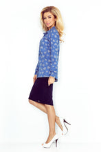 Load image into Gallery viewer, Morimia Shirt with pockets - jeans + hearts MM 018-2