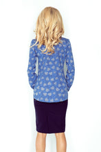 Load image into Gallery viewer, Morimia Shirt with pockets - jeans + hearts MM 018-2