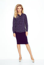 Load image into Gallery viewer, Morimia Shirt with pockets - navy blue + blue butterflies MM 018-3