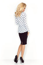 Load image into Gallery viewer, Morimia Shirt with pockets - white + black cats MM 018-5