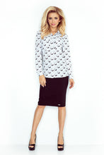 Load image into Gallery viewer, Morimia Shirt with pockets - white + black cats MM 018-5