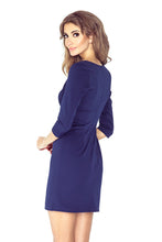 Load image into Gallery viewer, Morimia Dress with buttons - navy blue MM 019-1