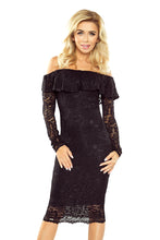 Load image into Gallery viewer, MM 021-1 Dress with frill - lace - black