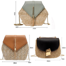 Load image into Gallery viewer, Hexagon Rattan Handmade Woven Bag