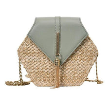 Load image into Gallery viewer, Hexagon Rattan Handmade Woven Bag