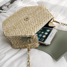 Load image into Gallery viewer, Hexagon Rattan Handmade Woven Bag