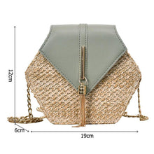 Load image into Gallery viewer, Hexagon Rattan Handmade Woven Bag