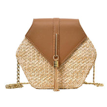 Load image into Gallery viewer, Hexagon Rattan Handmade Woven Bag