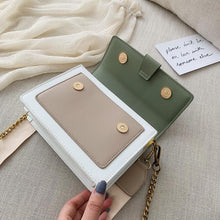 Load image into Gallery viewer, Luxury Contrast Leather Crossbody Bag