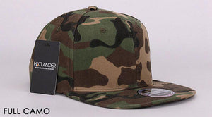 HATLANDER Camouflage snapback polyester cap blank flat camo baseball cap with no embroidery mens cap and hat for men and women