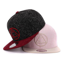 Load image into Gallery viewer, Snapback NY round triangle embroidery flat brim baseball cap