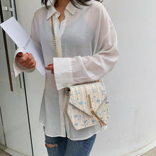 Load image into Gallery viewer, Hexagon Style Straw Lace embroidery Bag