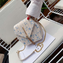 Load image into Gallery viewer, Hexagon Style Straw Lace embroidery Bag