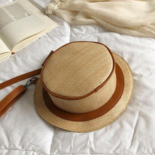Load image into Gallery viewer, Hat Shaped Straw Bag