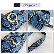 Cargar imagen en el visor de la galería, Snake Pattern Leather Belt Bag
