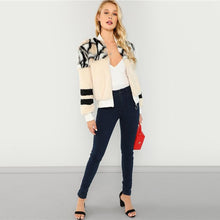 Load image into Gallery viewer, Multicolor O-Ring Zip Up Faux Fur Coat