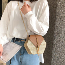 Load image into Gallery viewer, Hexagon Rattan Handmade Woven Bag