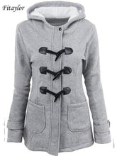 Load image into Gallery viewer, Hooded Cotton Slim Fit Single Breasted Zipper Jacket