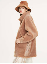 Load image into Gallery viewer, Real fur teddy bear style winter coat