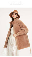 Load image into Gallery viewer, Real fur teddy bear style winter coat