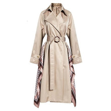 Load image into Gallery viewer, Patchwork Ruched Trench Coat