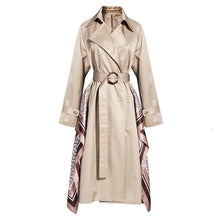 Load image into Gallery viewer, Patchwork Ruched Trench Coat