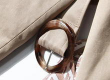 Load image into Gallery viewer, Patchwork Ruched Trench Coat