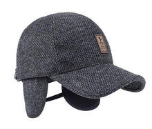 Load image into Gallery viewer, Woolen Knitted Design Baseball Cap with Earflaps