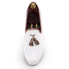 Load image into Gallery viewer, Handmade White Tassel Men's Shoe