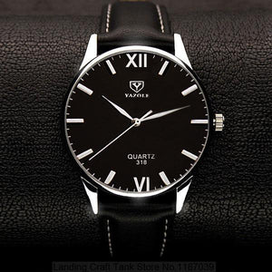 Stylish Leather strap Quartz Watch