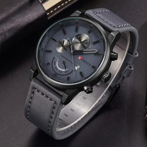 Leather Fashion Casual Sport Wristwatch