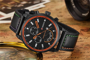 Leather Fashion Casual Sport Wristwatch