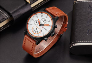 Leather Fashion Casual Sport Wristwatch