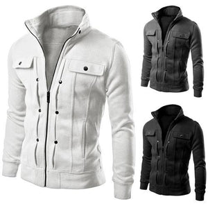 Fake Pocket Zipper  Design Jacket