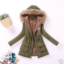 Load image into Gallery viewer, Hooded medium-long casual parka