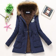 Load image into Gallery viewer, Hooded medium-long casual parka