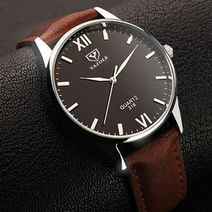 Stylish Leather strap Quartz Watch
