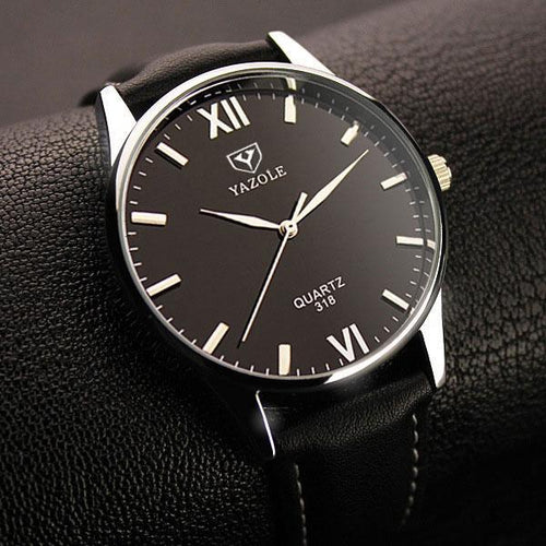 Stylish Leather strap Quartz Watch