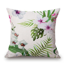 Charger l'image dans la galerie, Tropical Plant Hibiscus Flower Pillow case Parrot Cushion Cover