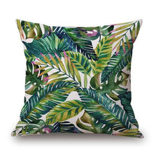 Charger l'image dans la galerie, Tropical Plant Hibiscus Flower Pillow case Parrot Cushion Cover