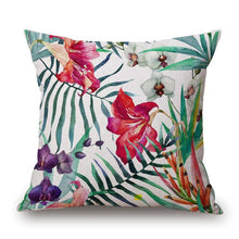 Charger l'image dans la galerie, Tropical Plant Hibiscus Flower Pillow case Parrot Cushion Cover